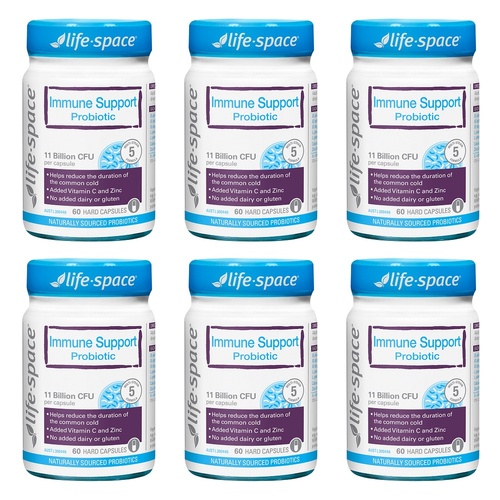Life-Space Immune Support Probiotic 60 Capsules Pack of 6