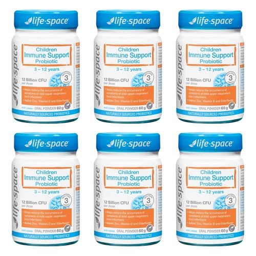 Life-Space Children Immune Support Probiotic 3-12 Years 60g Pack of 6