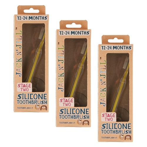 Jack N' Jill Silicone Toothbrush Pack of 3