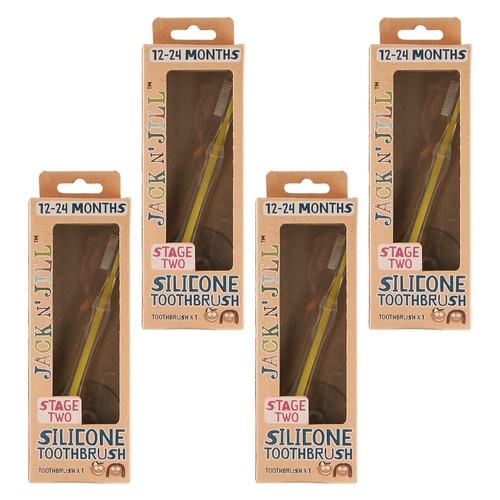 Jack N' Jill Silicone Toothbrush Pack of 4