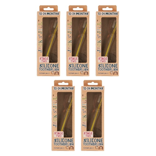 Jack N' Jill Silicone Toothbrush Pack of 5