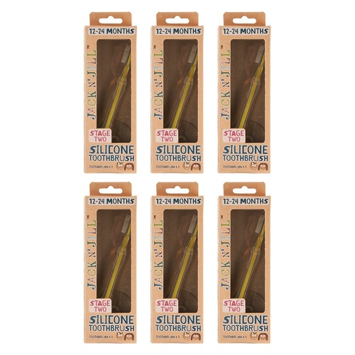 Jack N' Jill Silicone Toothbrush Pack of 6