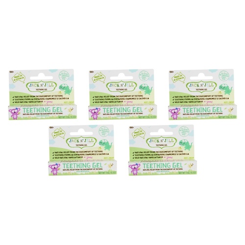 Jack N' Jill Teething Gel 15g Pack of 5
