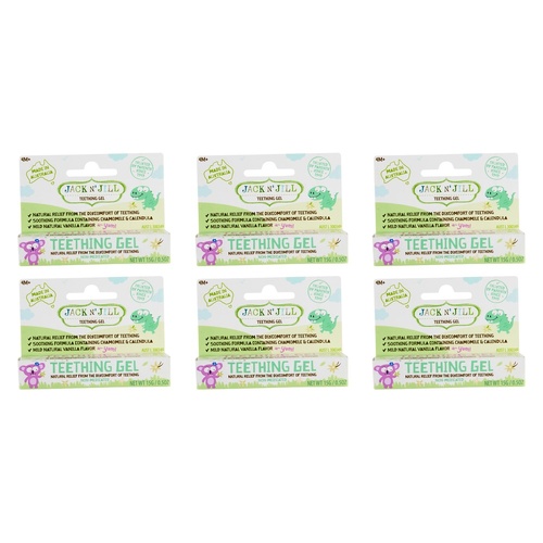 Jack N' Jill Teething Gel 15g Pack of 6