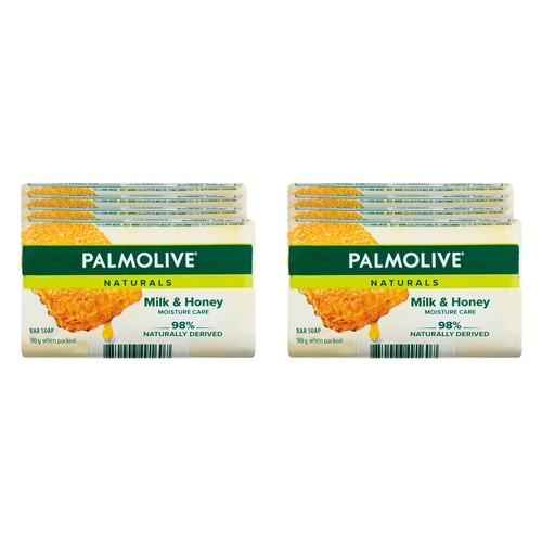 Palmolive Naturals Milk & Honey Bar Soap 4 Pack x 12 Bundle of 2