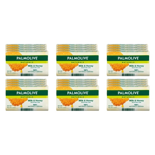 Palmolive Naturals Milk & Honey Bar Soap 4 Pack x 12 Bundle of 6