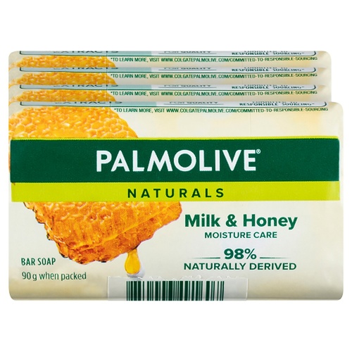 Palmolive Naturals Milk & Honey Bar Soap 4 Pack x 12