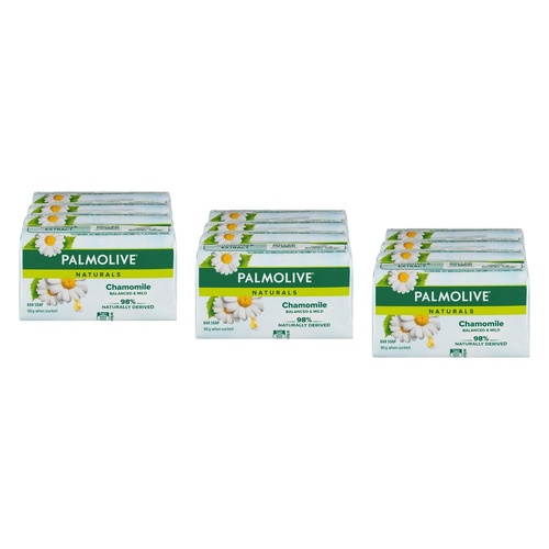 Palmolive Naturals Chamomile Extracts Bar Soap 4 Pack x 12 Bundle of 3