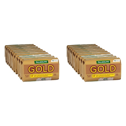 Palmolive Daily Deodorant Protection Soap Gold 10 Pack Bundle of 2