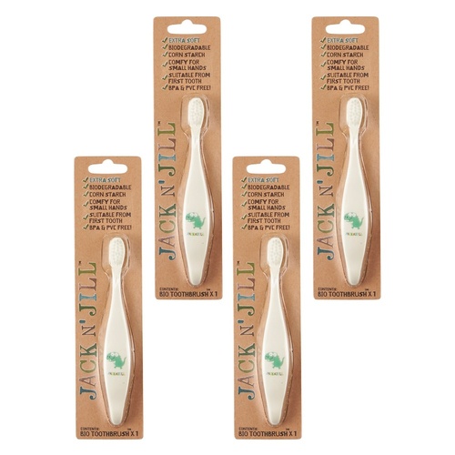 Jack N' Jill Bio Toothbrush Dino Pack of 4