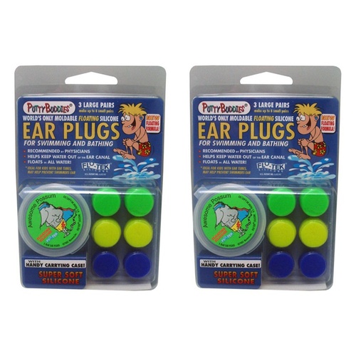 Putty Buddies Mouldable Ear Plugs 3 Pairs Pack of 2