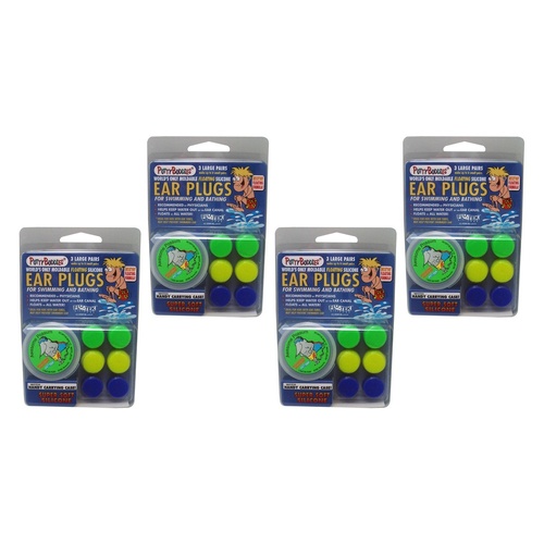 Putty Buddies Mouldable Ear Plugs 3 Pairs Pack of 4