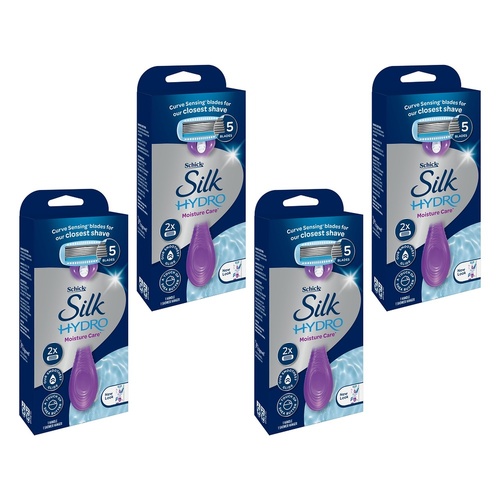 Schick Silk Hydro Moisture Care Razor Kit Pack of 4