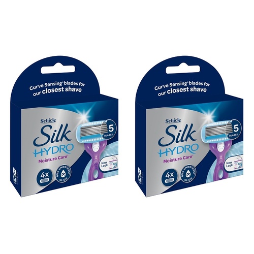 Schick Silk Hydro Moisture Care Refill 4 Pack Bundle of 2
