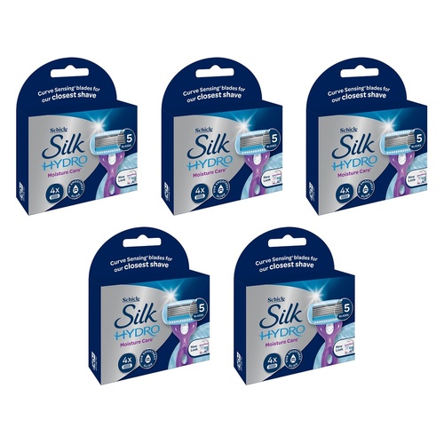 Schick Silk Hydro Moisture Care Refill 4 Pack Bundle of 5