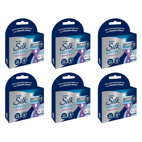 Schick Silk Hydro Moisture Care Refill 4 Pack Bundle of 6