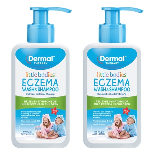 Dermal Therapy Little Bodies Eczema Wash & Shampoo 210mL Pack of 2
