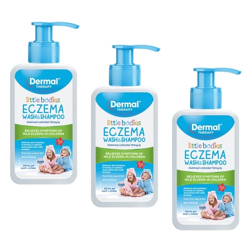 Dermal Therapy Little Bodies Eczema Wash & Shampoo 210mL Pack of 3