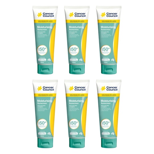 Cancer Council Moisturising Sunscreen SPF 50+ 110mL Pack of 6