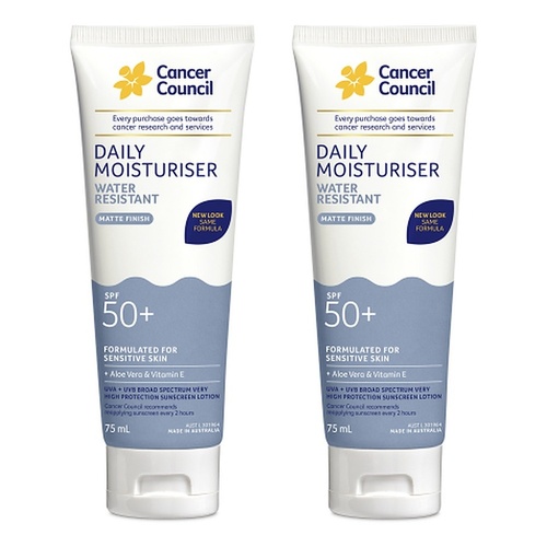 Cancer Council Face Day Wear Matte Moisturiser SPF 50+ 75mL Pack of 2