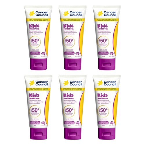 Cancer Council Kids Sunscreen SPF 50+ 35mL Pack of 6