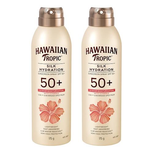 Hawaiian Tropic Silk Hydration Spray SPF50+ 175g Pack of 2