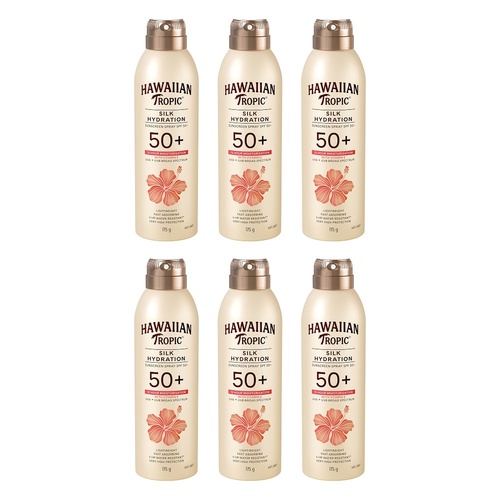 Hawaiian Tropic Silk Hydration Spray SPF50+ 175g Pack of 6