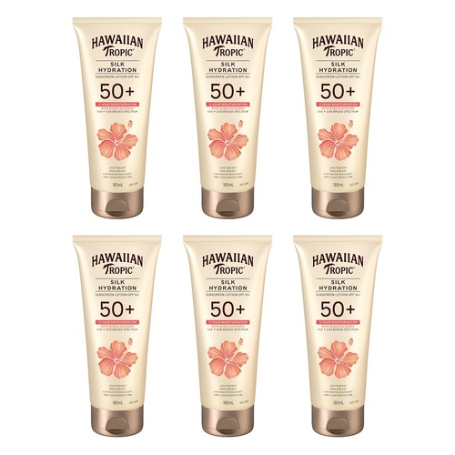 Hawaiian Tropic Silk Hydration Lotion SPF50+ 180mL Pack of 6