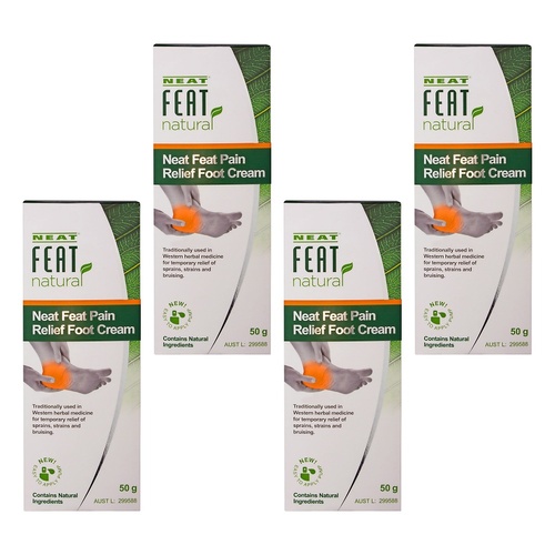 Neat Feat Nat Pain Relief Foot Cream 50g Pack of 4