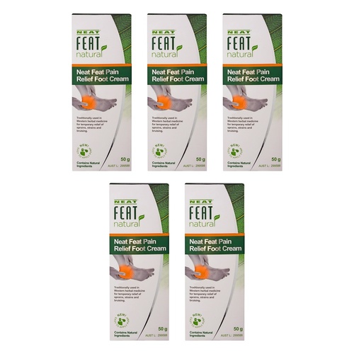 Neat Feat Nat Pain Relief Foot Cream 50g Pack of 5
