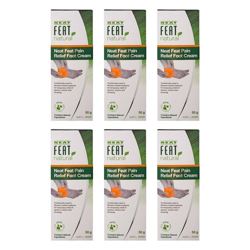 Neat Feat Nat Pain Relief Foot Cream 50g Pack of 6
