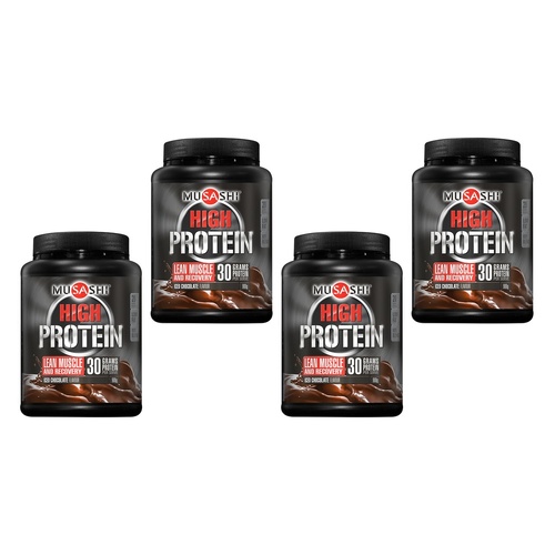 Musashi High Protein Chocolate Powder 900g Pack of 4