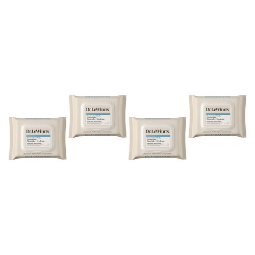 Dr. LeWinn's Private Formula Vitamin Infused Micellar Wipes 25 Pack Bundle of 4