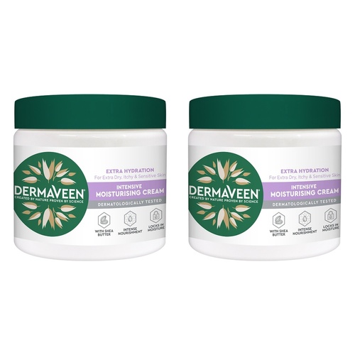 DermaVeen Intensive Extra Hydration Moisturising Cream 450g Pack of 2