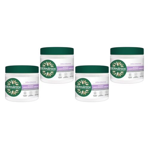 DermaVeen Intensive Extra Hydration Moisturising Cream 450g Pack of 4