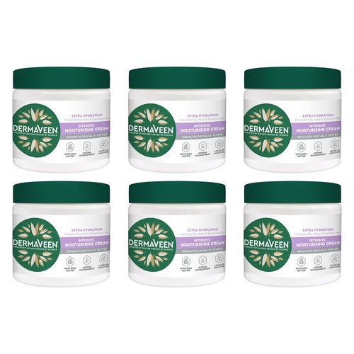 DermaVeen Intensive Extra Hydration Moisturising Cream 450g Pack of 6