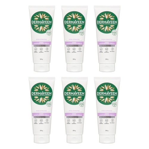 DermaVeen Extra Hydration Sheer Moisturising Cream 200g Pack of 6