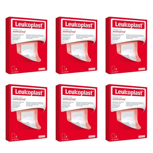 Leuko Leukomed T Plus Sterile Post-Op 8cm x 10cm 5 Pack Bundle of 6