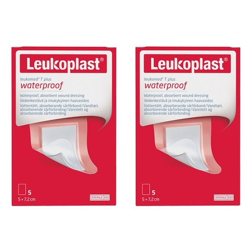 Leuko Leukomed T Plus Sterile Post-Op Dressing 5cm x 7.2cm 5 Pack Bundle of 2