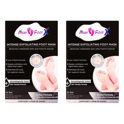 Milky Foot Active Exfoliating Foot Mask XL Pack of 2