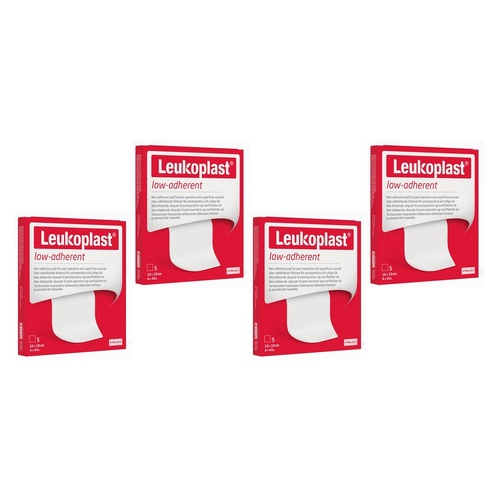 Leuko Leukoplast Low Adherent Sterile Dressing 10cm x 10cm Box of 5 Pack of 4