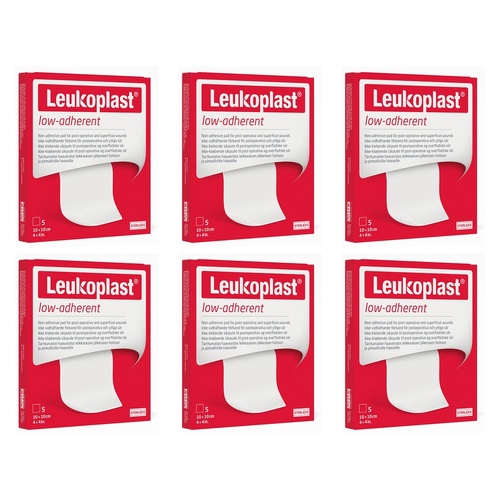 Leuko Leukoplast Low Adherent Sterile Dressing 10cm x 10cm Box of 5 Pack of 6