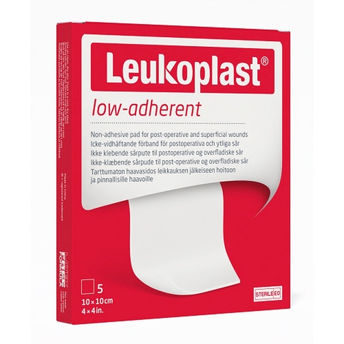 Leuko Leukoplast Low Adherent Sterile Dressing 10cm x 10cm Box of 5