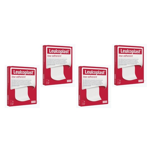 Leuko Leukomed LA Low Adherent Absorbent Dressing 5cm x 5cm Box of 5 Pack of 4