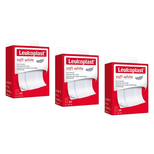 Leukoplast Soft Precut First Aid Dressing 6cm x 10cm Pack of 3