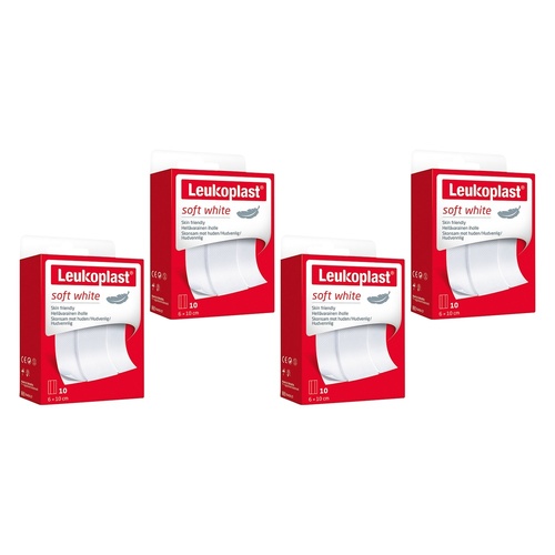 Leukoplast Soft Precut First Aid Dressing 6cm x 10cm Pack of 4
