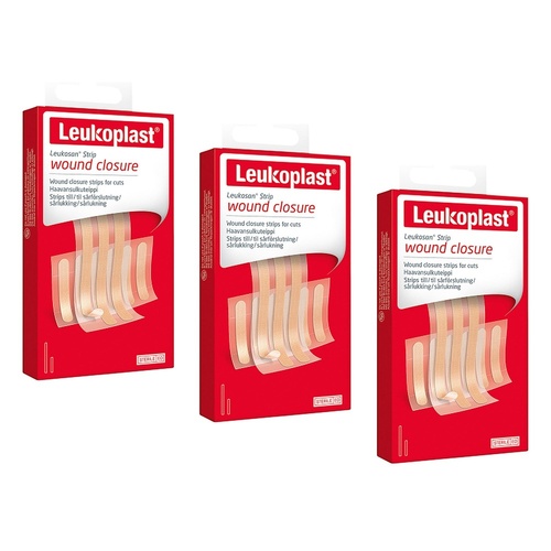 Leuko Leukosan Wound Closure Strips Assorted 9 Pack Bundle of 3