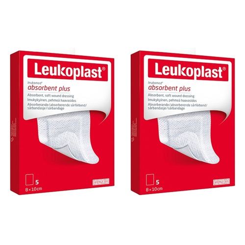 Leuko Leukomed Sterile Post-Op Wound Dressing 8cm x 10cm 5 Pack Bundle of 2