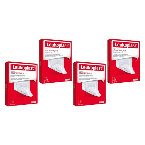 Leuko Leukomed Sterile Post-Op Wound Dressing 8cm x 10cm 5 Pack Bundle of 4