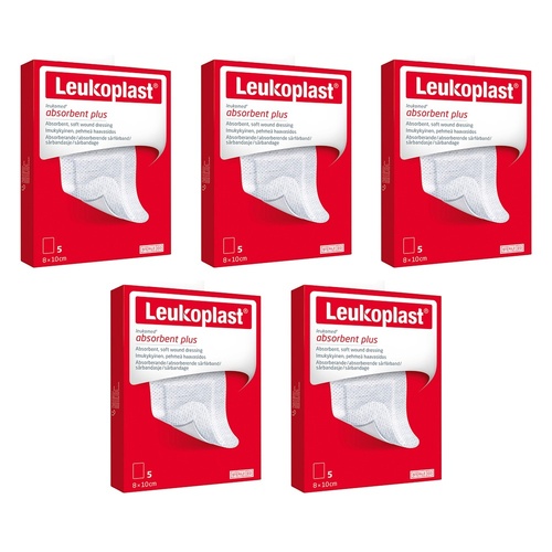 Leuko Leukomed Sterile Post-Op Wound Dressing 8cm x 10cm 5 Pack Bundle of 5